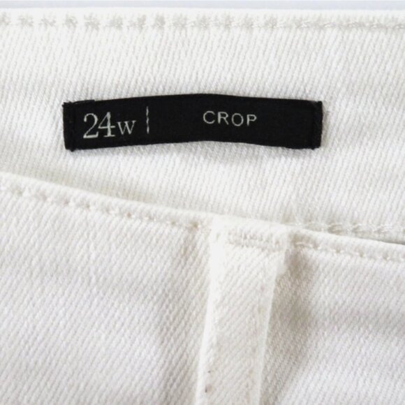 Talbots 24W Flawless 5-Pocket Crop Jeans Bright White Solid - Picture 4 of 4
